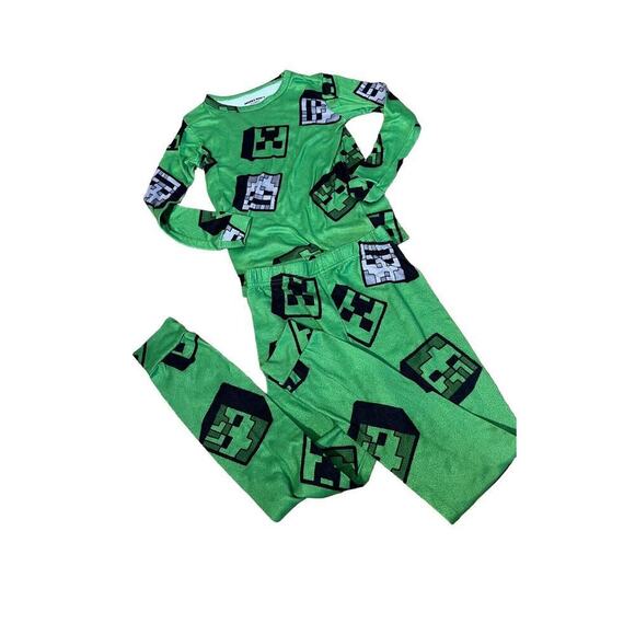 Minecraft Creeper Mojang Pajama Set Boys - Picture 1 of 6